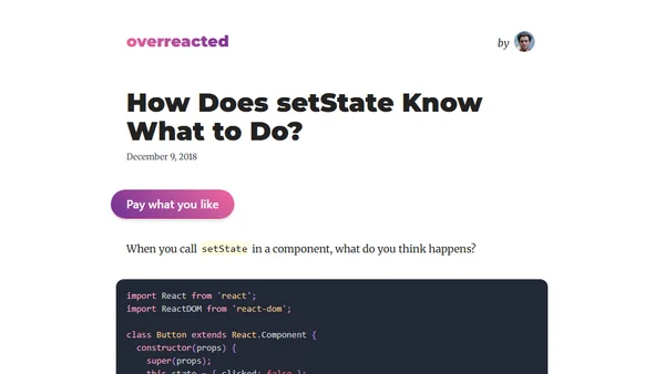 How Does setState Know What to Do?