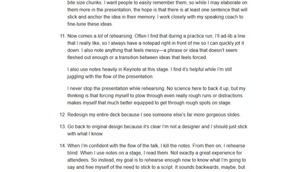 How I prepare a new talk