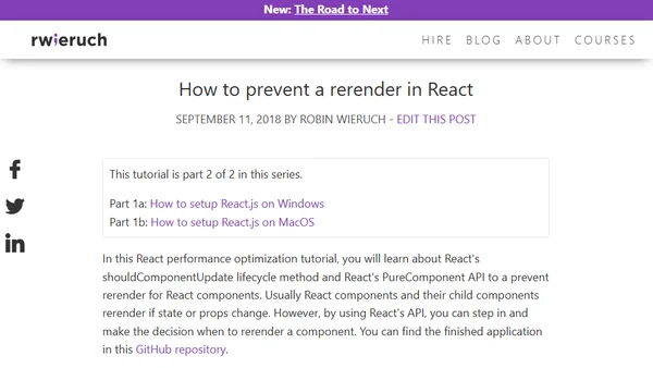 How to prevent a rerender in React