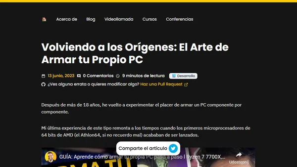 Volviendo a los Orígenes: El Arte de Armar tu Propio PC