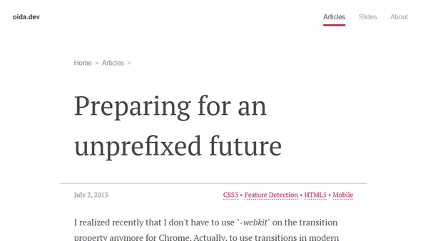 Preparing for an unprefixed future