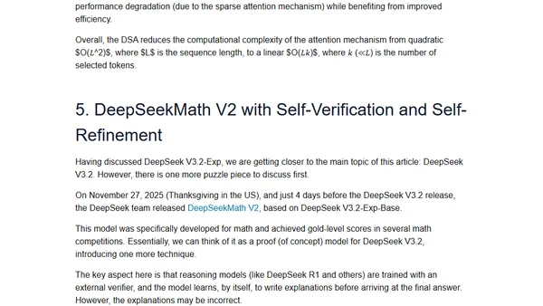A Technical Tour of the DeepSeek Models from V3 to V3.2