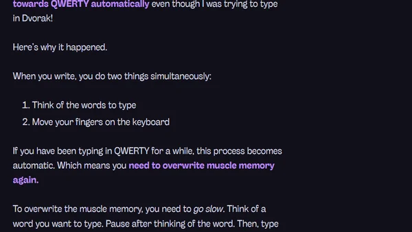 Switching to Dvorak as a web developer