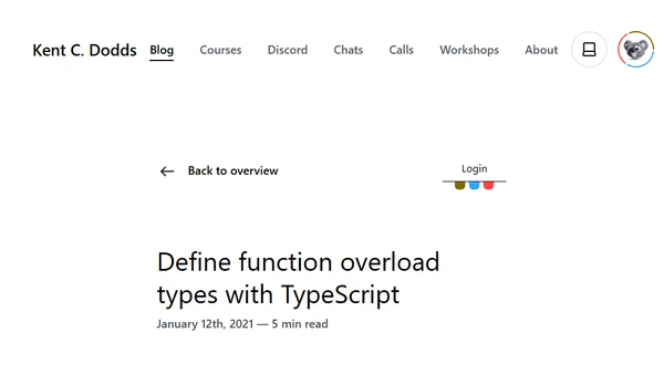 Define function overload types with TypeScript