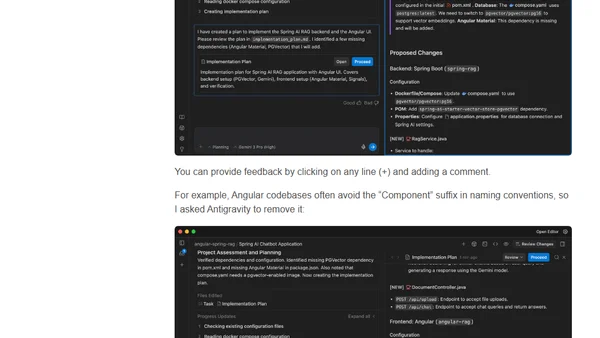 Vibecoding a RAG App with Google Antigravity, Gemini 3 Pro, Angular, and Spring AI