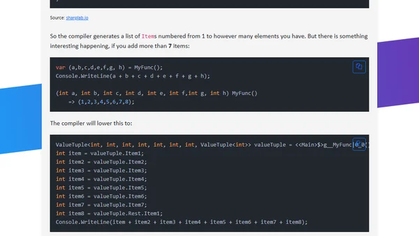 Having fun with ValueTuple