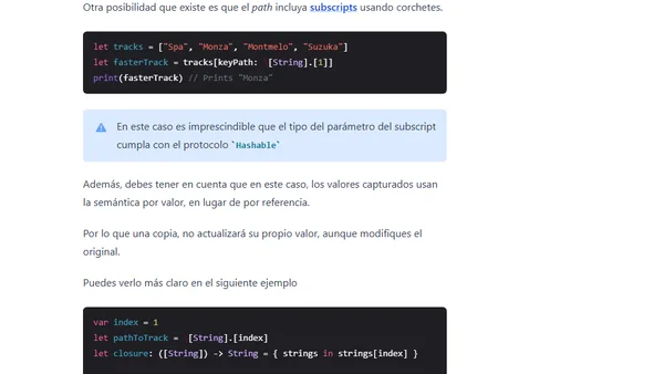 Cómo funcionan los key-path