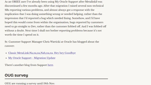 #Fail: My Oracle Support