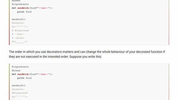 Python decorators finally demystified