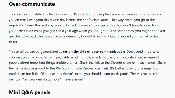 Dear Conference Organizer