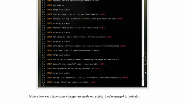 Mercurial Workflows: Stable & Default