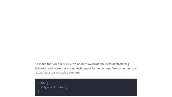 Using Position Sticky With CSS Grid