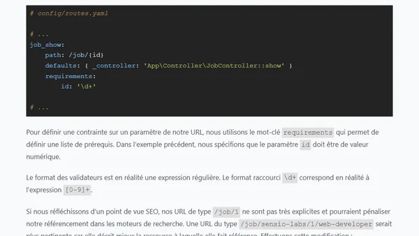 Tutorial Jobeet pour Symfony 4 - Partie 5: Les routes