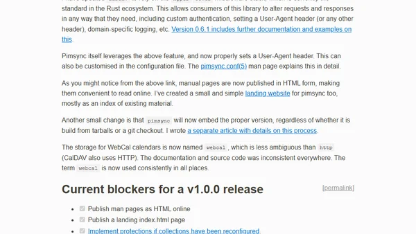 Pimsync status update 2024-12