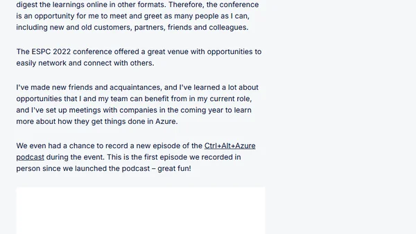 A short recap of ESPC 2022