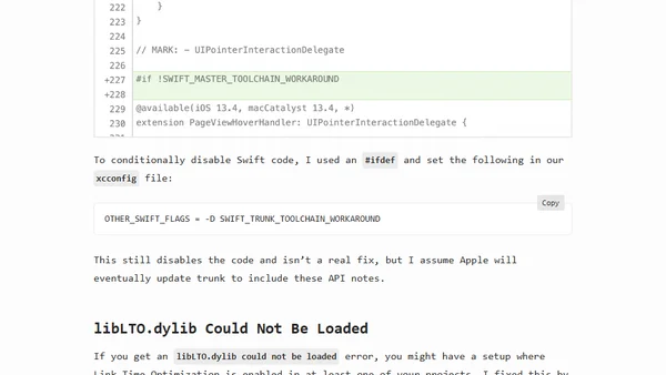 Building with Swift Trunk Development Snapshots