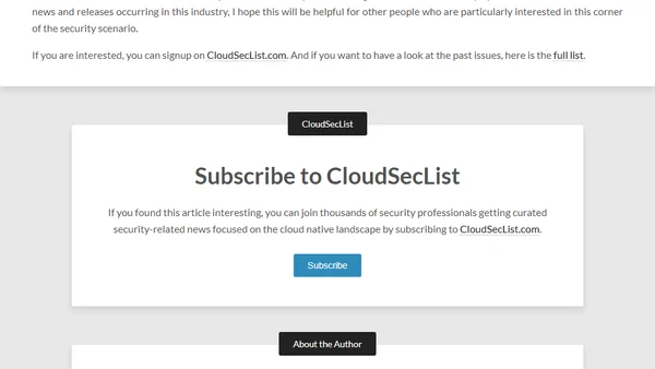 Introducing CloudSecList.com