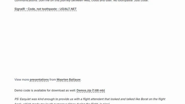 Slides for UGIALT.NET - SignalR