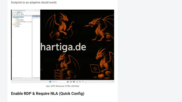 Automation using Group Policy – Quality of Life GPO