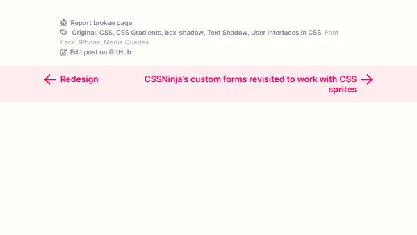 iPhone keyboard with CSS3 -- no images