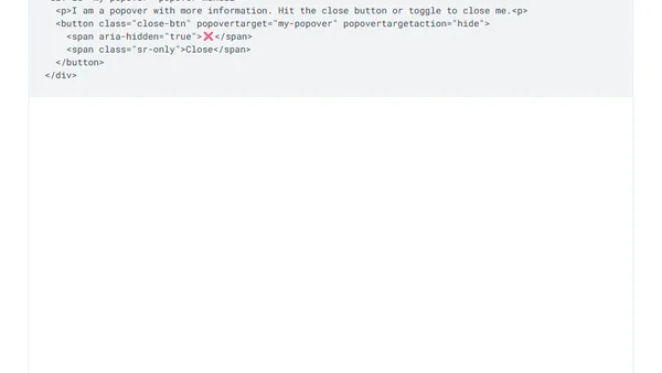 Popover API lands in Baseline