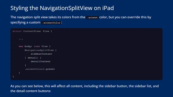 Getting started with the SwiftUI NavigationSplitView