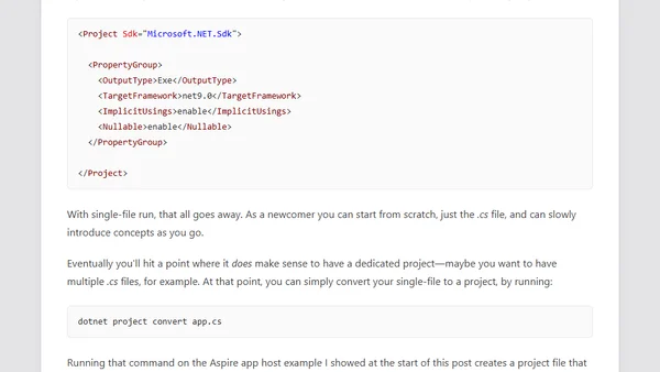 Exploring the features of dotnet run app.cs: Exploring the .NET 10 preview - Part 1