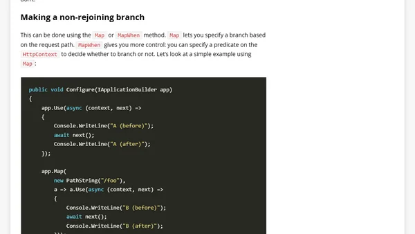 Understanding the ASP.NET Core middleware pipeline