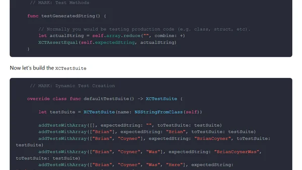 Swift Parameterized XCTest Test Case