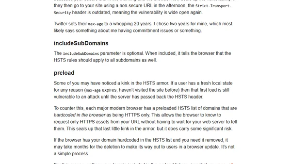 HSTS and Let's Encrypt