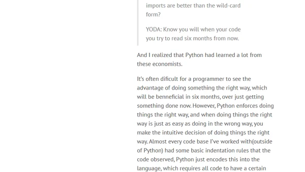 What Python learned from economics
