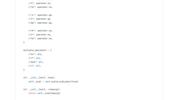 A multi-value syntax tree filtering in Python