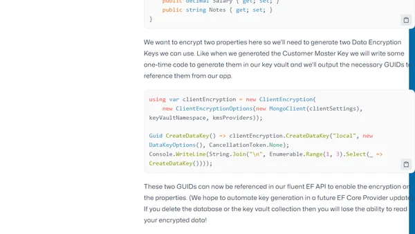Queryable Encryption with the MongoDB EF Core Provider