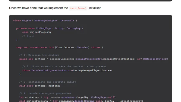 From REST API to CoreData in One Step