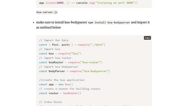 Basics of Building a CRUD API with NodeJS - Express, Koa and Fastify