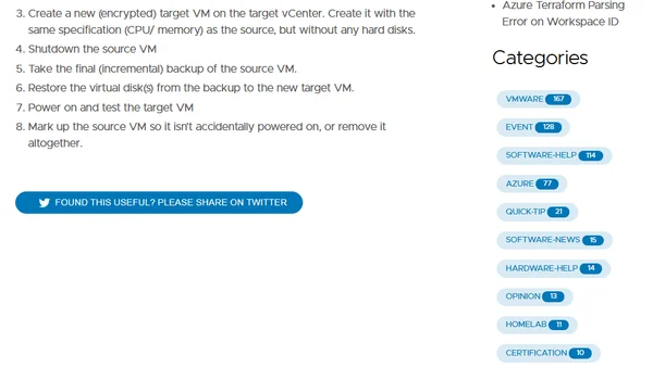 Cross-vCenter migration of vSphere Encrypted VMs