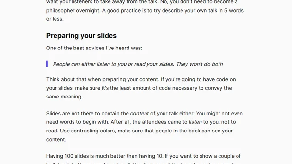 What I wish someone told me about speaking at tech conferences