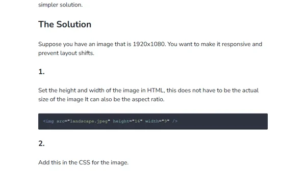 TLDR How to prevent layout shifts from image loading in 2021