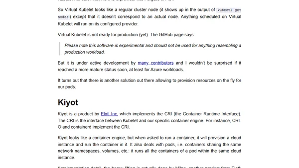 Running Kubernetes without nodes