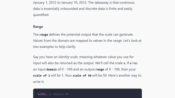 D3 Basics: An Introduction To Scales