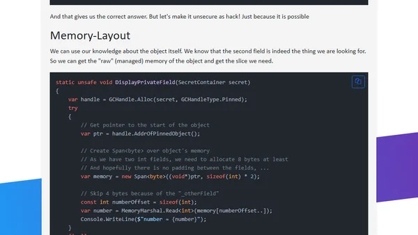 Avoiding reflection in C# in way unsafer ways!