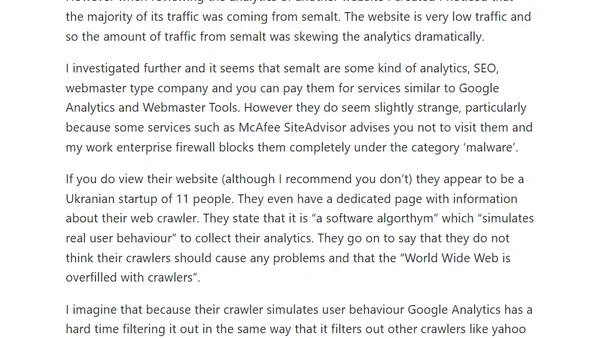 What is semalt and why are they in my analytics?