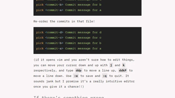 Re-ordering Git commits