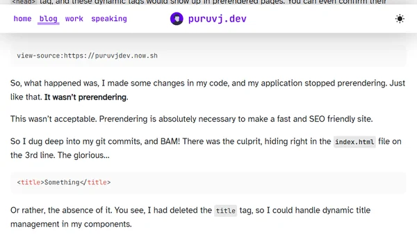 Pitfalls when using Stencil Helmet during Prerendering
