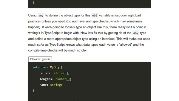 Should I define a type as 'any' in TypeScript?