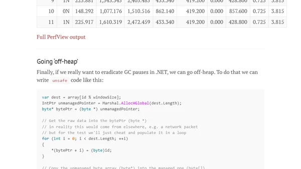 Analysing Pause times in the .NET GC