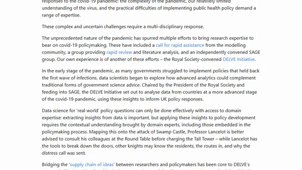 Storming the Castle: Data science for Covid-19 Policy