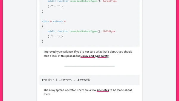 PHP 7.4 in 7 code blocks
