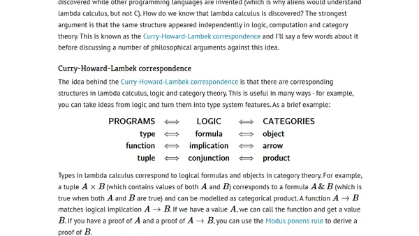 Would aliens understand lambda calculus?
