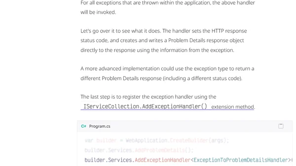 Translating Exceptions into Problem Details Responses